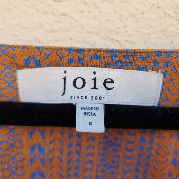 JOIE Jade Prism Cotton Linen Eyelet Detail Mini Dress Boho Festival - Picture 7 of 8